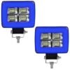 FARO C/12 LEDS 4 SECCIONES LUZ BLANCA, ESTROBO Y OJO DE ANGEL TIPO GEL AZUL