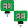 FARO C/12 LEDS 4 SECCIONES LUZ BLANCA, ESTROBO Y OJO DE ANGEL TIPO GEL VERDE