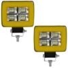 FARO C/12 LEDS 4 SECCIONES LUZ BLANCA, ESTROBO Y OJO DE ANGEL TIPO GEL AMBAR