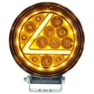 FARO REDONDO CON 12 LEDS C/ESTROBO V OJO DE ANGEL BLANCO Y AMBAR