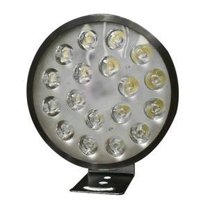 FARO REDONDO CON 18 LEDS FUNCION ALTA BAJA Y ESTROBO, CARCASA NEGRA
