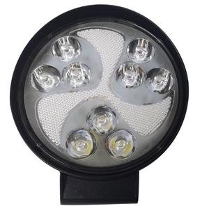 FARO REDONDO CON 9 LEDS C/ESTROBO ESPIRAL C/OJO DE ANGEL  BLANCO