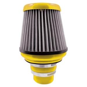 FILTRO DE AIRE CON COPLE Y ABRAZADERAS-AMARILLO