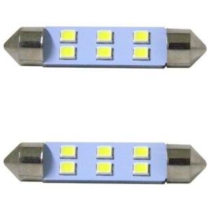 FOCO INTERIOR GRANDE TIPO FUSIBLE DE 6 LEDS (PAR) BLANCO.