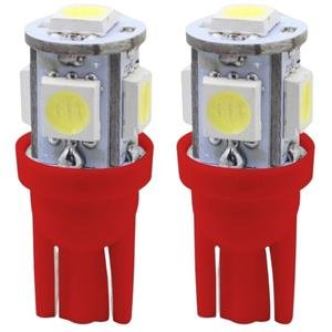 FOCO DE PELLIZCO CON 5 HIPER LEDS TIPO MAZORCA (PAR) ROJO