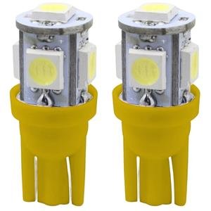 FOCO DE PELLIZCO CON 5 HIPER LEDS TIPO MAZORCA (PAR) AMARILLO