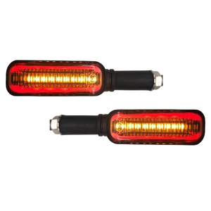 LAMPARA DIRRECCIONAL BICOLOR  PARA MOTO C/26 LED FLECHAS TIPO GEL FLASH Y SECUENCIAL