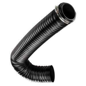 TUBO DE FILTRO UNIVERSAL FLEXIBLE CON ABRAZADERAS NEGRO