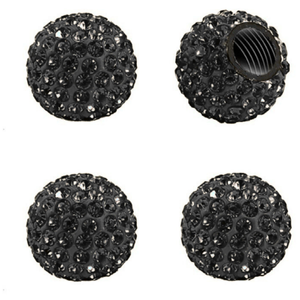 TAPON DE VALVULA BRILLOS 4 PZAS. NEGRO