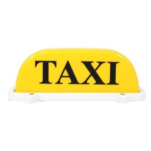 COPETE DE TAXI CON LUZ E IMÁN-BLANCO