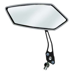 ESPEJO UNIVERSAL PARA MOTO CON BRAZOS NEGROS-CROMADO