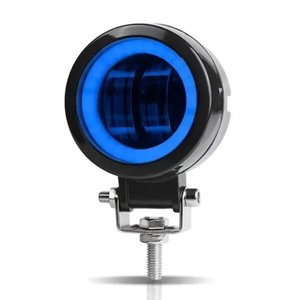 FA-LHRG4B FARO CON 4 LEDS BLANCO ESTROBO REDONDO CON OJO DE ANGEL AZUL