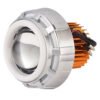 FARO PARA MOTO DE 1 LED DE LUZ BLANCA DE 18W CARCASA REDONDA Y ARO DE LED DE COLOR-BLANCO
