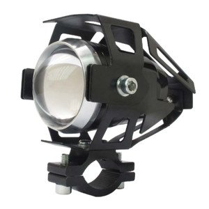 FARO P/ MOTO 1 LED COB 10w BLANCO CARCASA NEGRA C/ FUNCIONES