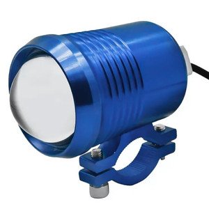 FARO P/ MOTO REDONDO DE 10W C/ ESTROBO CARCASA AZUL
