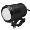 FARO P/ MOTO REDONDO DE 10W C/ ESTROBO CARCASA NEGRA