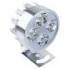 FARO MOTO REDONDO CON 4 HIPERLEDS DE 1W CARCASA PLATA C/ESTROBO