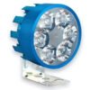 FARO P/ MOTO REDONDO C/ 6 HIPERLEDS DE 1W CARCASA AZUL C/ ESTROBO