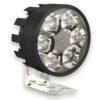 FARO P/ MOTO REDONDO C/ 6 HIPERLEDS DE 1W CARCASA NEGRA C/ ESTROBO