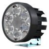 FARO P/ MOTO REDONDO C/ 6 HIPERLEDS C/ ESTROBO CARCASA NEGRO, BLANCO-AMBAR