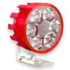 FARO P MOTO REDONDO C 6 HIPERLEDS DE 1W CARCASA ROJA C ESTROBO