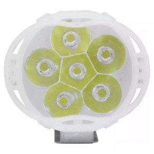 FARO PARA MOTOCICLETA CON 6 LEDS, OJO DE ANGEL 7 COLOREs