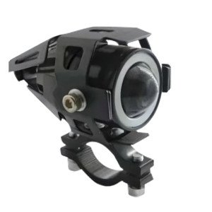 FARO MINI LEC BLANCO CARCASA NEGRA Y OJO DE ANGEL ROJO