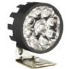 FARO MINI P/ MOTO REDONDO C/ 9 HIPERLEDS C/ ESTROBO CARCASA NEGRO