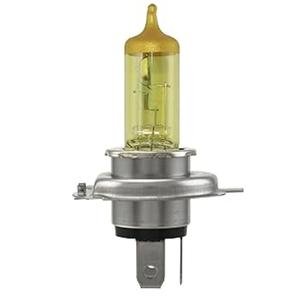 FOCO DE HALÓGENO H4 100/80W AMARILLO TIPO XENÓN 2 PIEZAS EN CAJA ACRÍLICA.