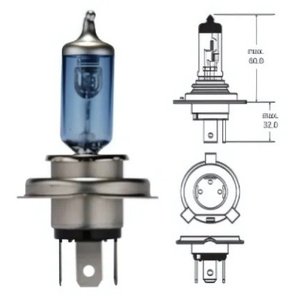 FOCO H4 12V 100/80W P43T-38 AZUL CLARO