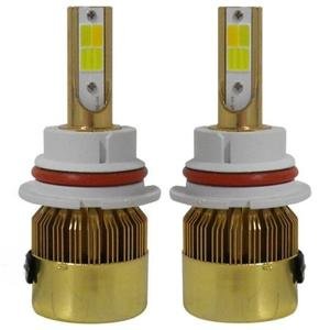 FOCOS DE 2 LEDS 9004 BICOLOR AMARILLO/BLANCO.