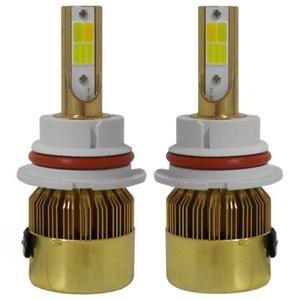 FOCOS DE 2 LEDS 9007 BICOLOR AMARILLO/BLANCO.
