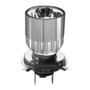 FOCO DE LED H4 PARA MOTO DE 9W CON CARCASA CROMADA.