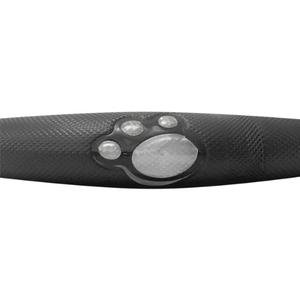 FUNDA PARA VOLANTE MEDIANA CON REFLEJANTE DE 38 CM CON HUELLAS ROSA CON PLATA.