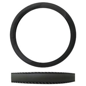 FUNDA PARA VOLANTE MEDIANA DE 38 CM CON DOBLE COSTURA GRIS.