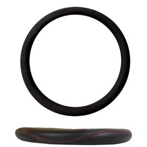 FUNDA PARA VOLANTE MEDIANA DE 38 CM CON COSTURA ONDULADA NEGRA.