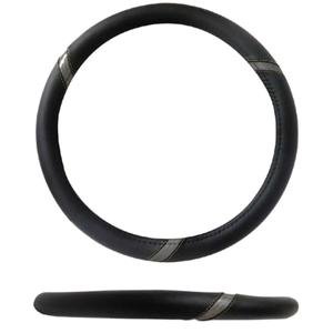 FUNDA PARA VOLANTE MEDIANA DE 38 CM CON TRES SECCIONES NEGRO.