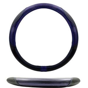 FUNDA PARA VOLANTE 38 CM NEGRA CON UNA SECCION PARTE INFERIOR COLOR AZUL