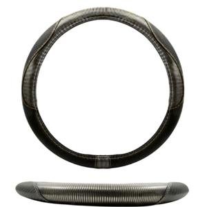 FUNDA PARA VOLANTE 38 CM NEGRA CON UNA SECCION PARTE INFERIOR COLOR GRIS