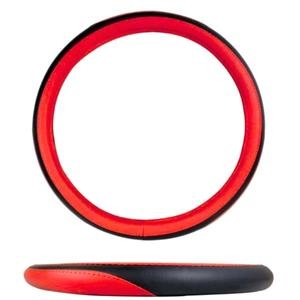 FUNDA PARA VOLANTE MEDIANO DE 38 CM  CARA FRONTAL DE COLOR ROJO