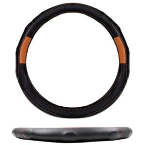 FUNDA PARA VOLANTE MEDIANA DE 38 DE COLOR NEGRA/MARRON