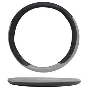 FUNDA PARA VOLANTE MEDIANA DE 38 CM NEGRA CON TONOS DE COLOR GRIS