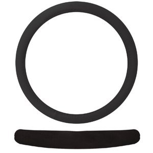 FUNDA PARA VOLANTE MEDIANA DE 38 CM CON GRIETAS NEGRO.