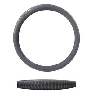 FUNDA PARA VOLANTE MEDIANA CON REFLEJANTE DE 38 CM CON LÍNEAS ONDULADAS NEGRO CON AZUL