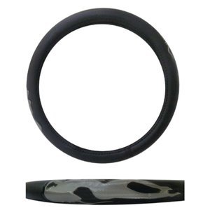FUNDA PARA VOLANTE GRANDE CON REFLEJANTE DE 40 CM CON MUJER NEGRO CON PLATA.