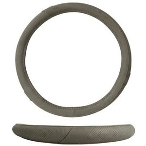 FUNDA PARA VOLANTE DE PIEL MEDIANA DE 38 CM CON PUNTOS NEGRO.