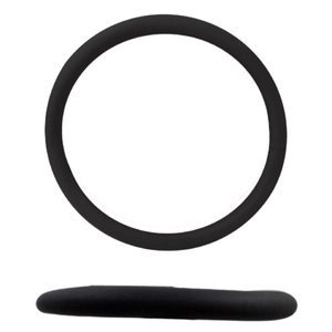 FUNDA PARA VOLANTE DE PIEL MEDIANA DE 38 CM LISA NEGRA.