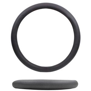 FUNDA PARA VOLANTE DE PIEL GRANDE DE 40 CM CON PUNTOS NEGRO