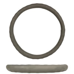 FUNDA PARA VOLANTE DE PIEL GRANDE DE 40 CM CON DEDOS MARCADOS NEGRA