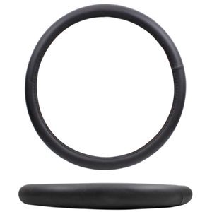 FUNDA PARA VOLANTE DE PIEL GRANDE DE 40 CM LISA GRIS.